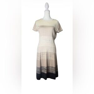 Philosophy Neutral Ombre Short-Sleeve Midi Dress. Size Medium.